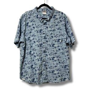Columbia Mens XXL Nautical Short Sleeve Button Up Hawaiian Beach Shirt NWOT